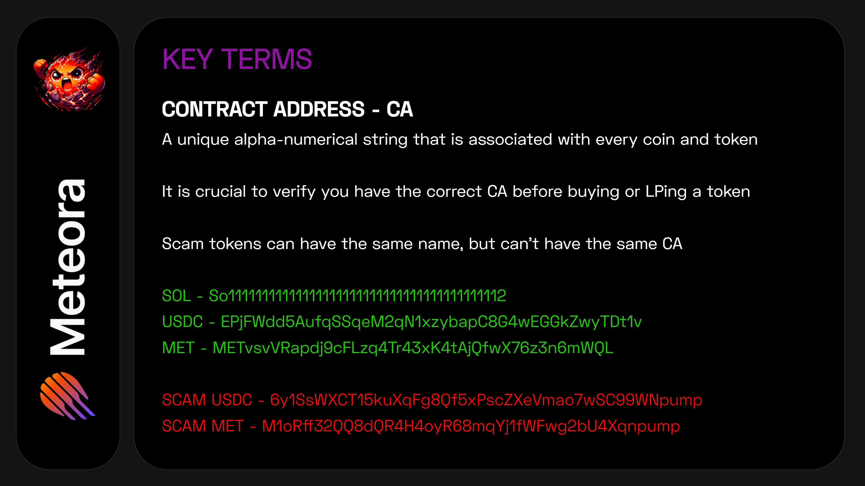 wContract address - CA