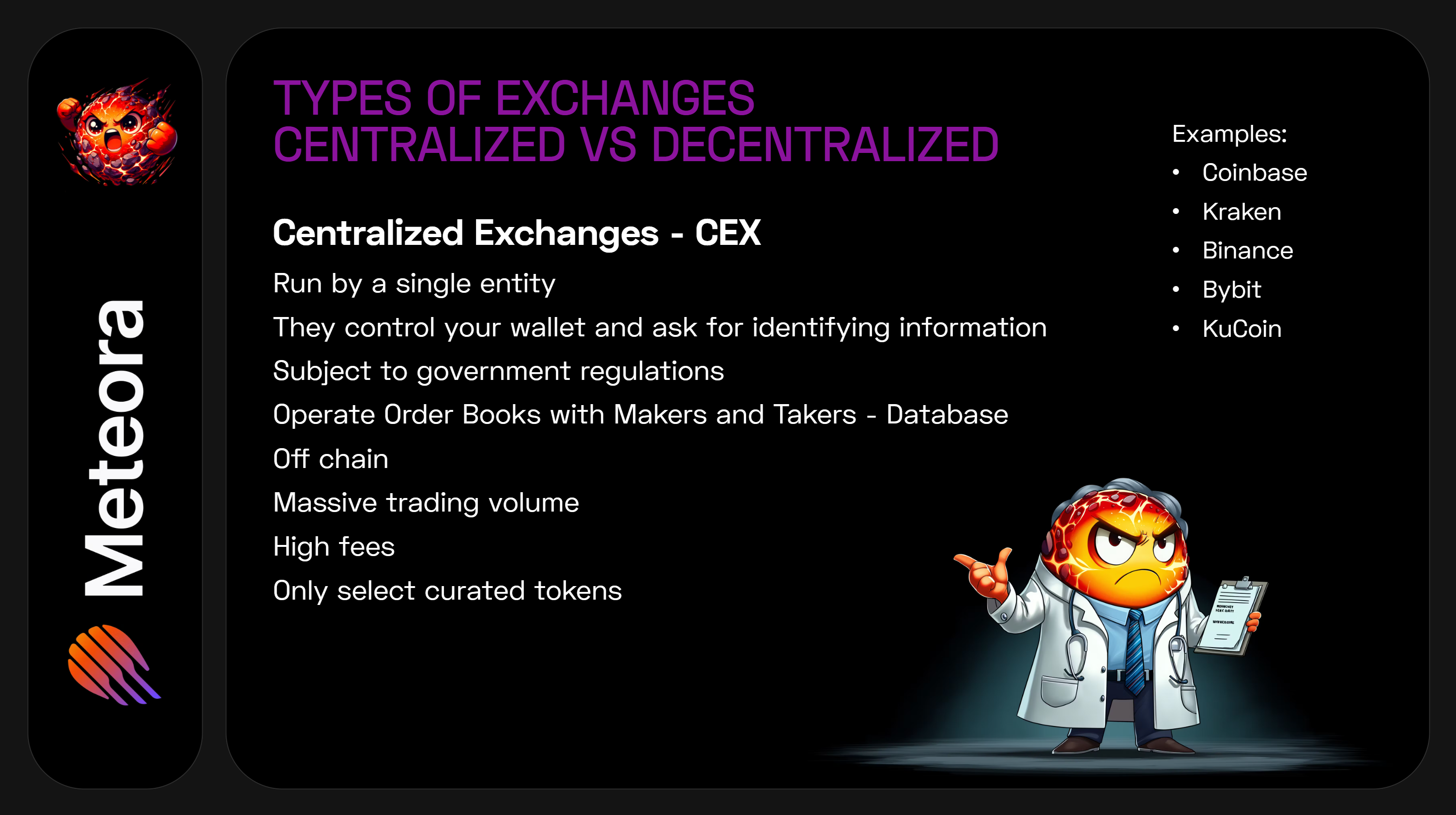 Centralized Exchanges - CEX