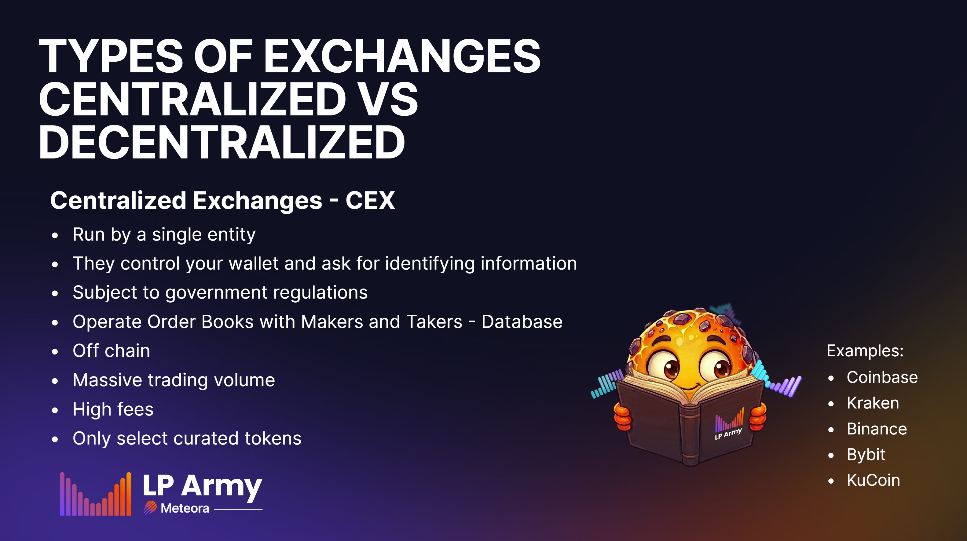 Centralized Exchanges - CEX