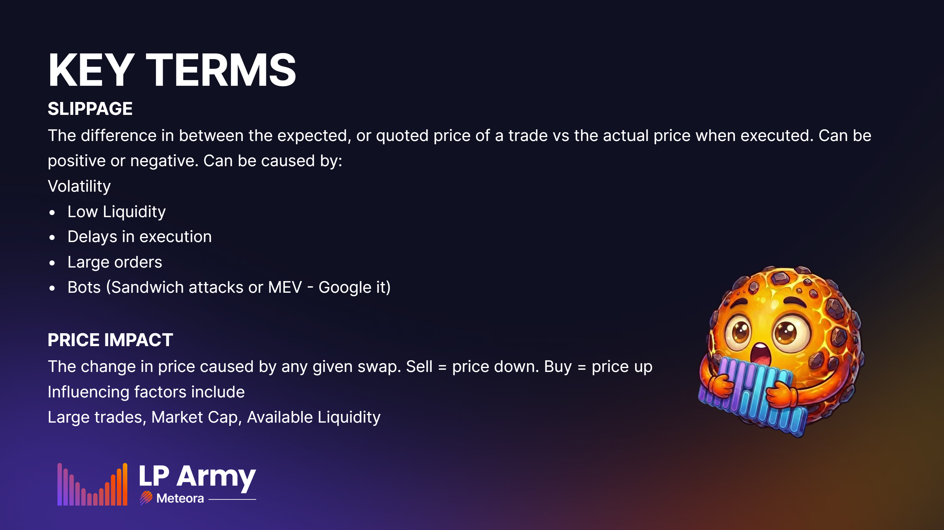 Slippage and Price Impact